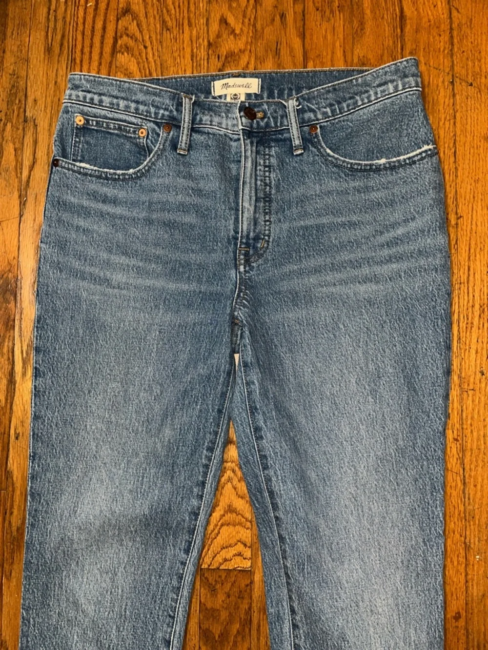Madewell Tomboy Straight Blue Denim Jeans Size 28 - Picture 4 of 11